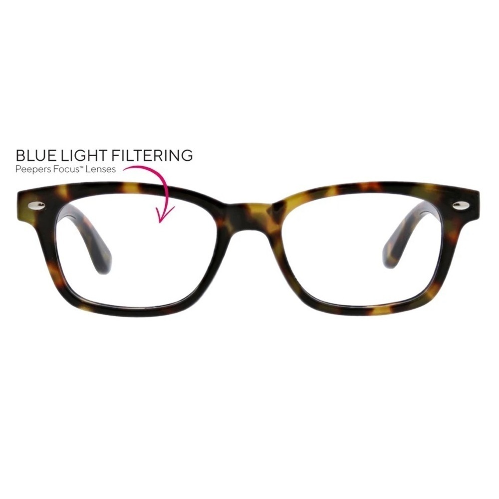 Peepers Blue Light Filtering Eyeglasses for Kids, New in Box, Brown Tortoise